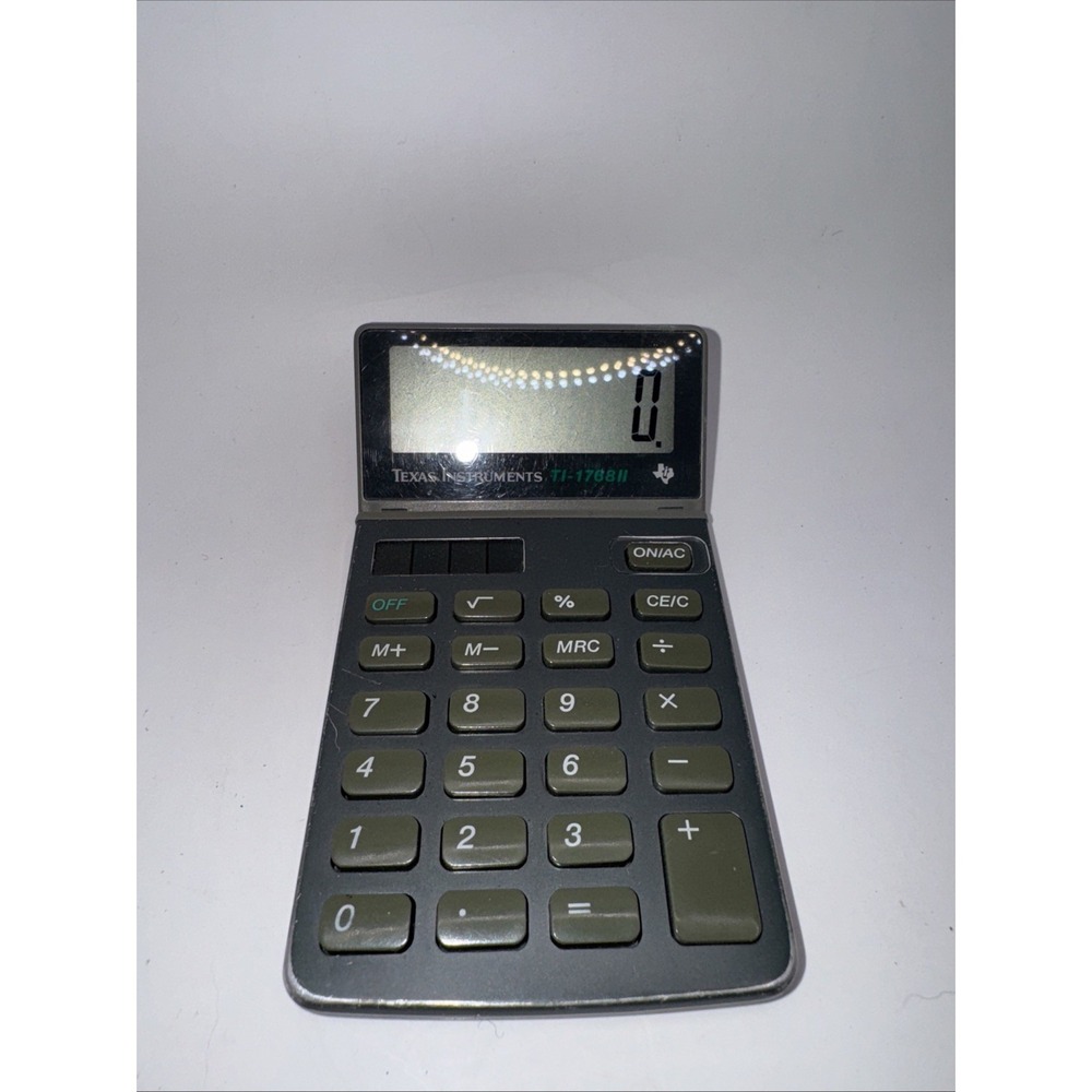 Texas Instruments TI-1768 II Mini Pocket Solar Calculator Preowned Working